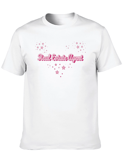 Real Estate Agent Star T-Shirt - Black