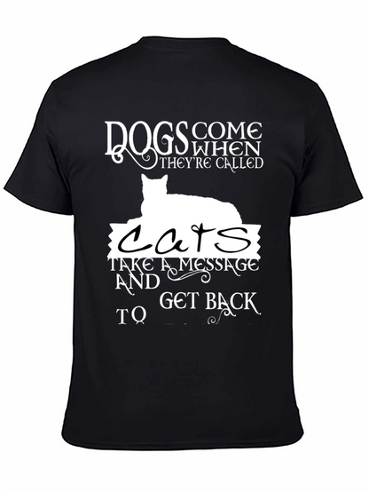 Cats vs Dogs Graphic Print T-Shirt