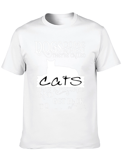 Cats vs Dogs Graphic Print T-Shirt
