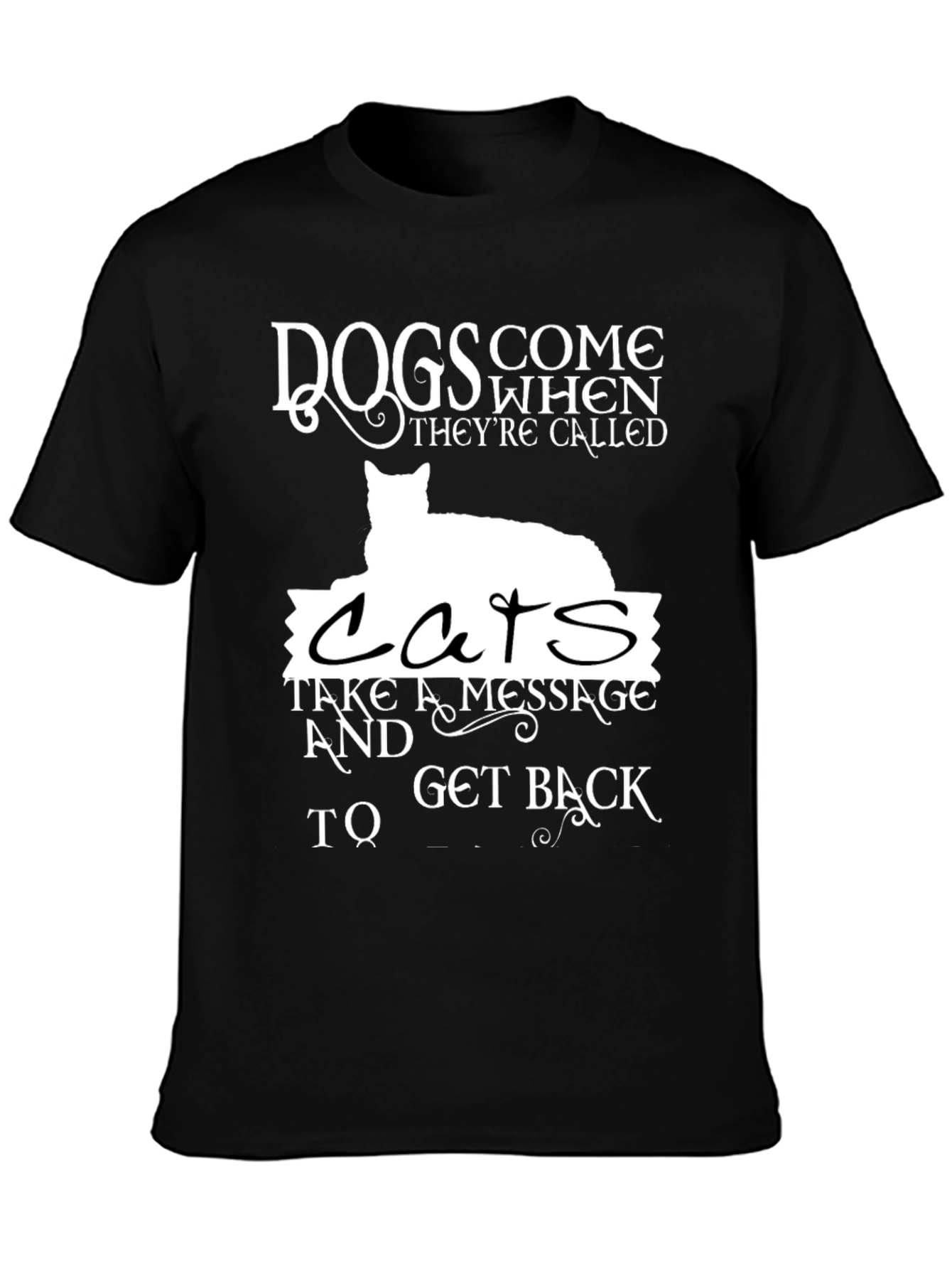 Cats vs Dogs Graphic Print T-Shirt