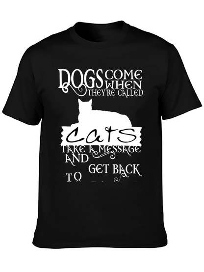 Cats vs Dogs Graphic Print T-Shirt