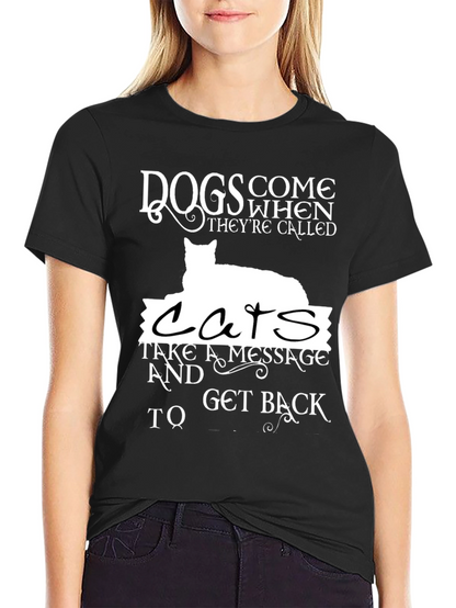 Cats vs Dogs Graphic Print T-Shirt