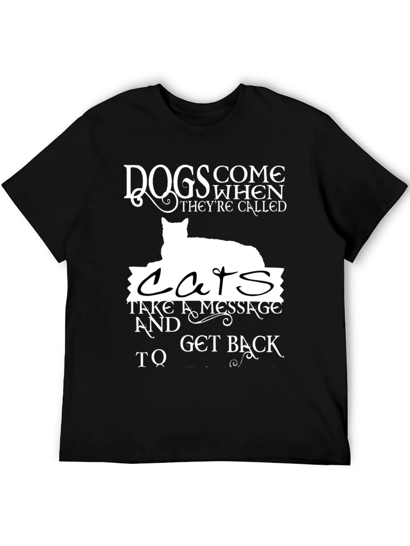 Cats vs Dogs Graphic Print T-Shirt