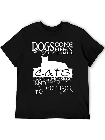 Cats vs Dogs Graphic Print T-Shirt