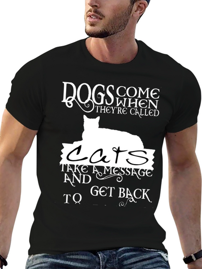 Cats vs Dogs Graphic Print T-Shirt