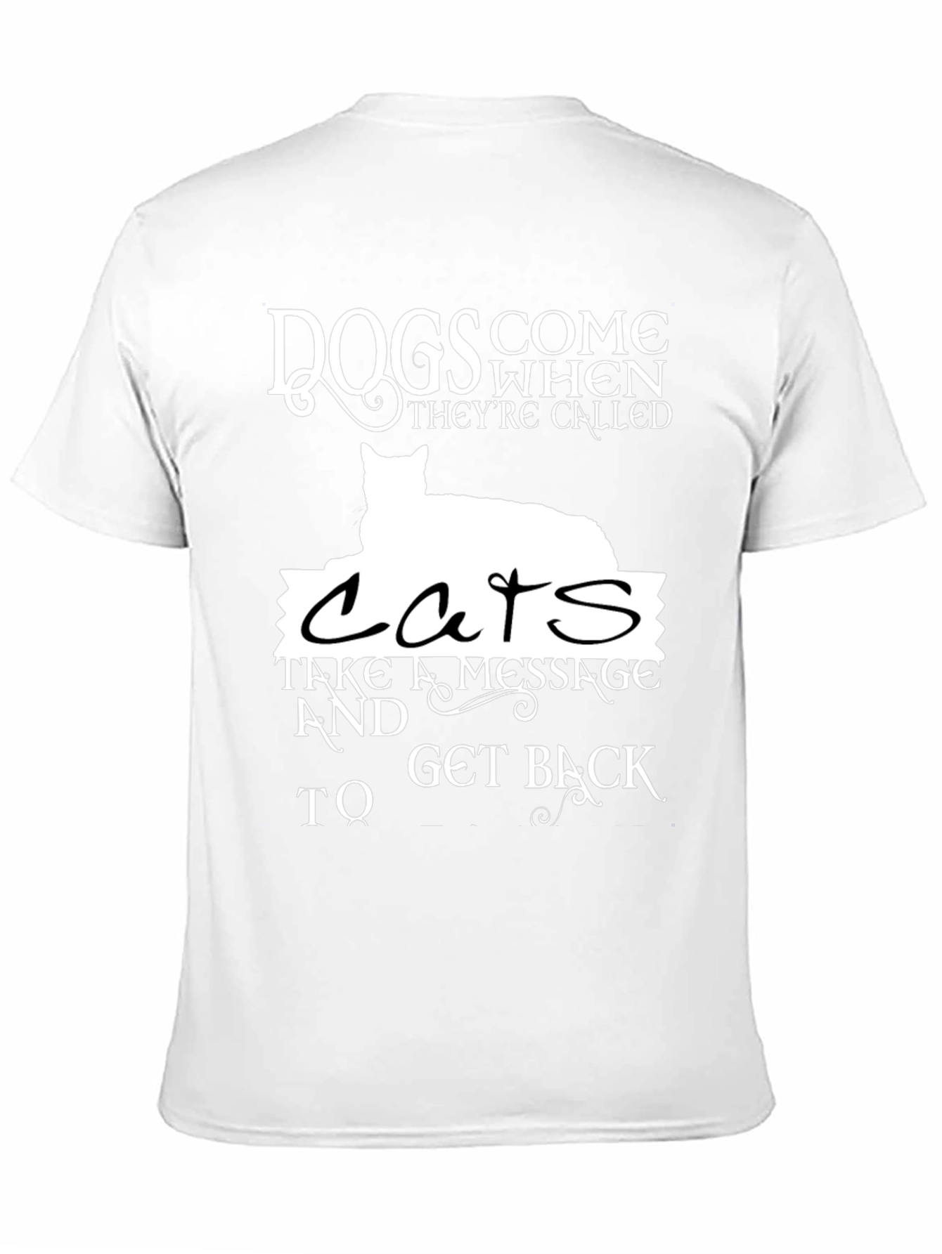 Cats vs Dogs Graphic Print T-Shirt
