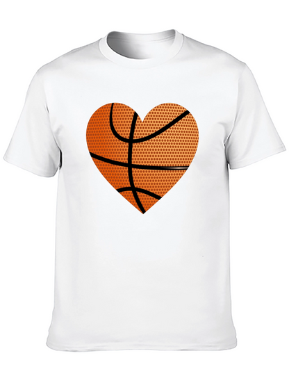 Basketball Heart Graphic Tee - Love the Game!