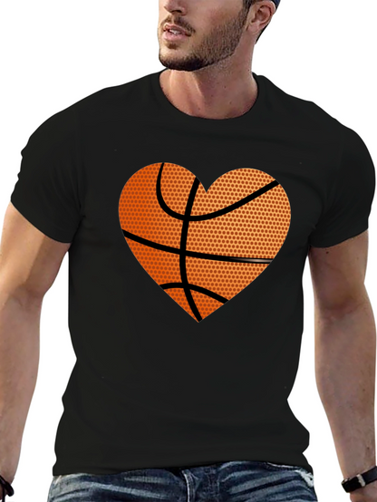 Basketball Heart Graphic Tee - Love the Game!