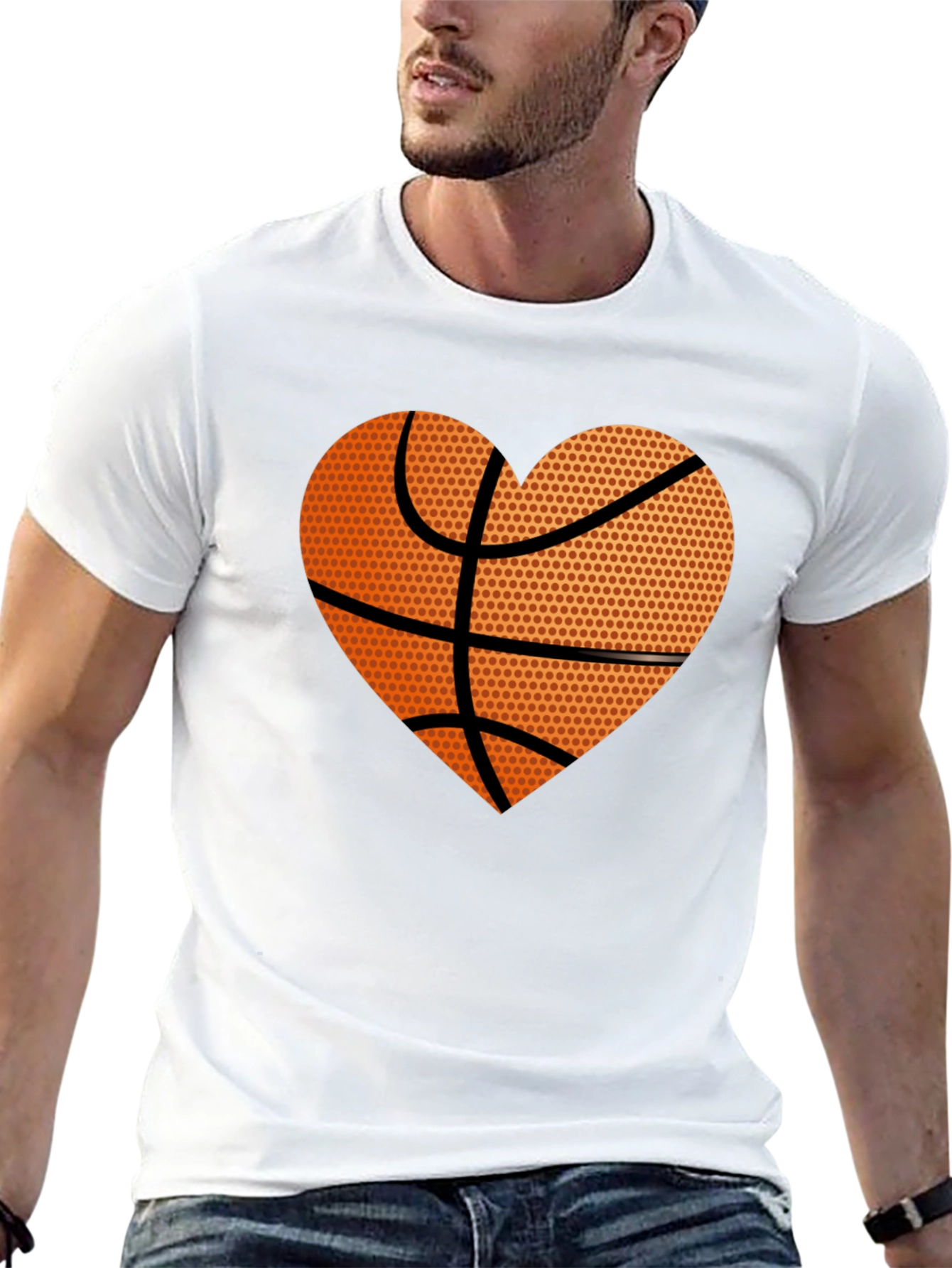 Basketball Heart Graphic Tee - Love the Game!