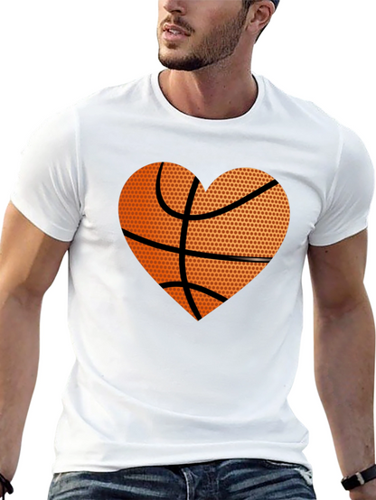 Basketball Heart Graphic Tee - Love the Game!