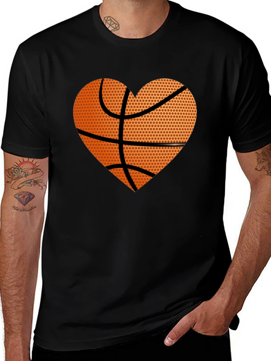 Basketball Heart Graphic Tee - Love the Game!