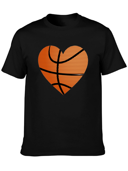 Basketball Heart Graphic Tee - Love the Game!