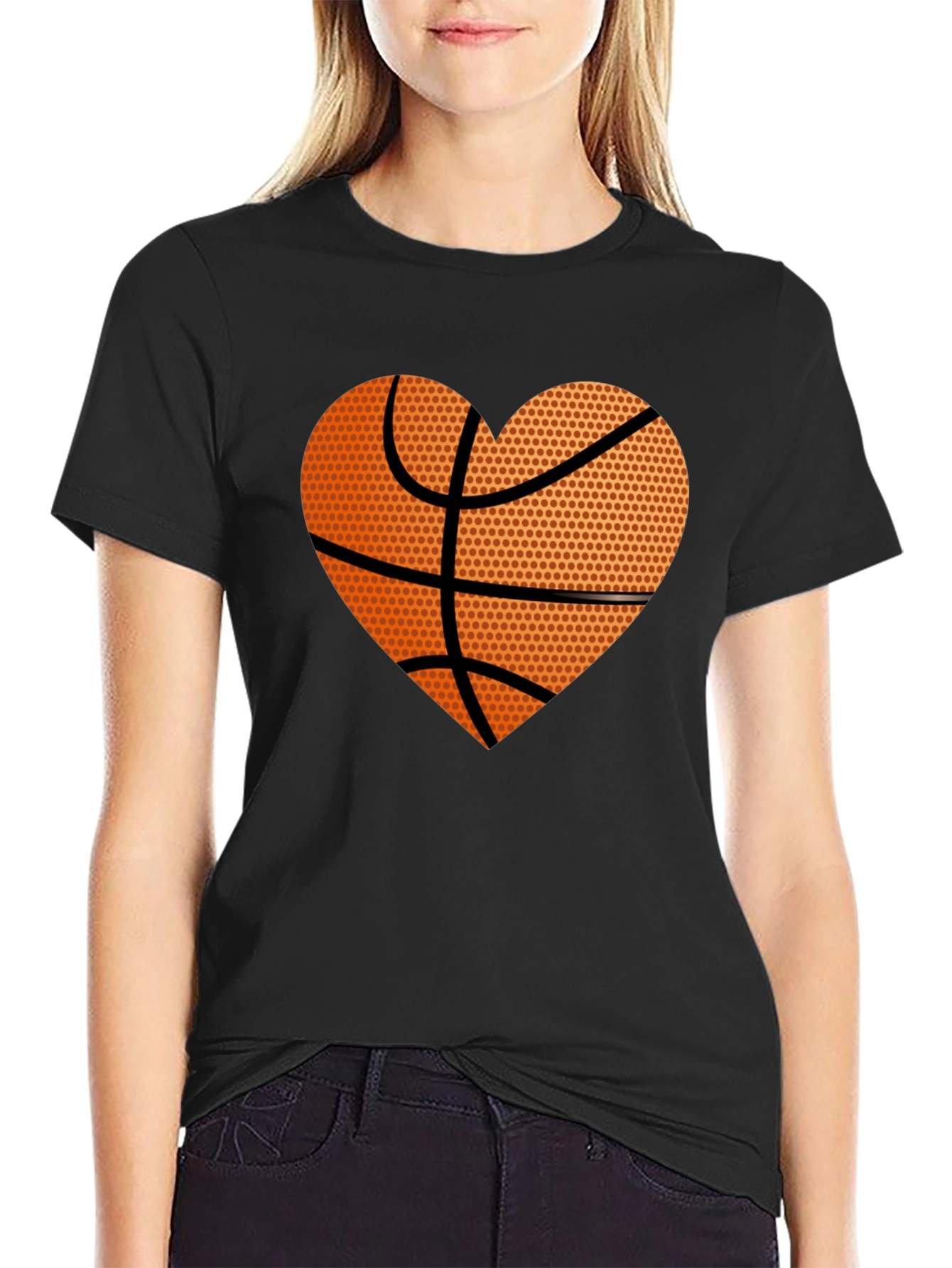 Basketball Heart Graphic Tee - Love the Game!