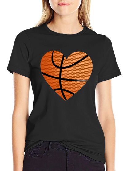 Basketball Heart Graphic Tee - Love the Game!