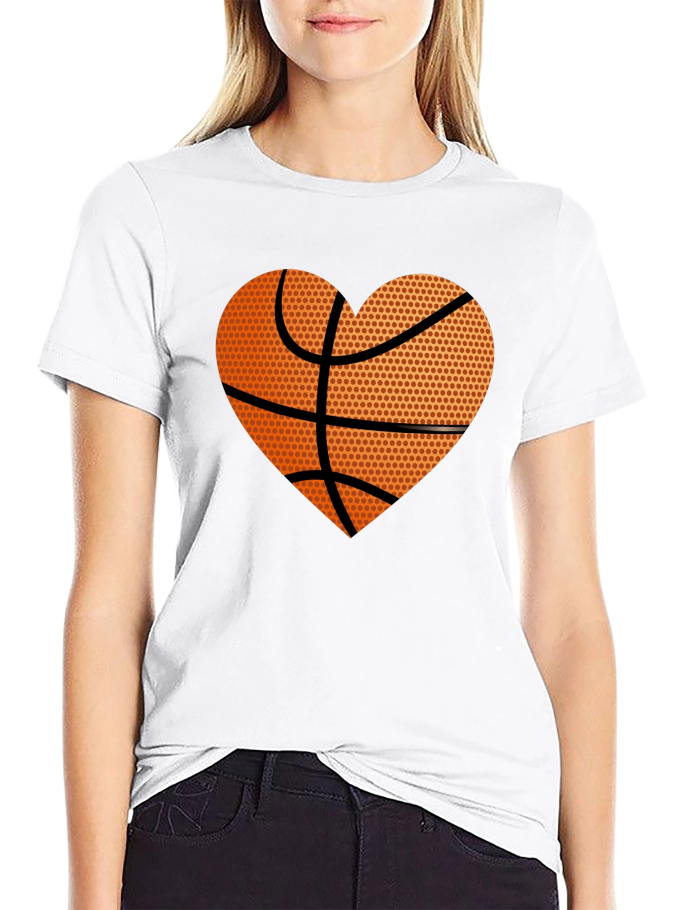 Basketball Heart Graphic Tee - Love the Game!