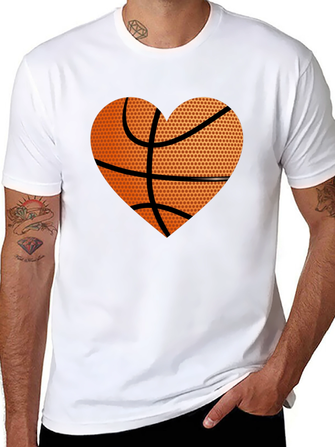 Basketball Heart Graphic Tee - Love the Game!