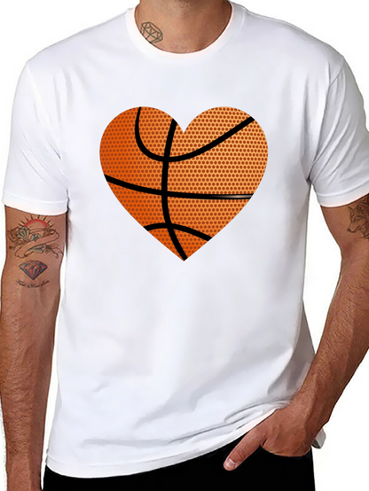 Basketball Heart Graphic Tee - Love the Game!