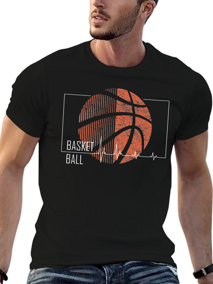 Basketball Heartbeat Graphic T-Shirt