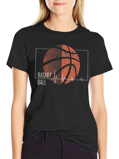 Basketball Heartbeat Graphic T-Shirt