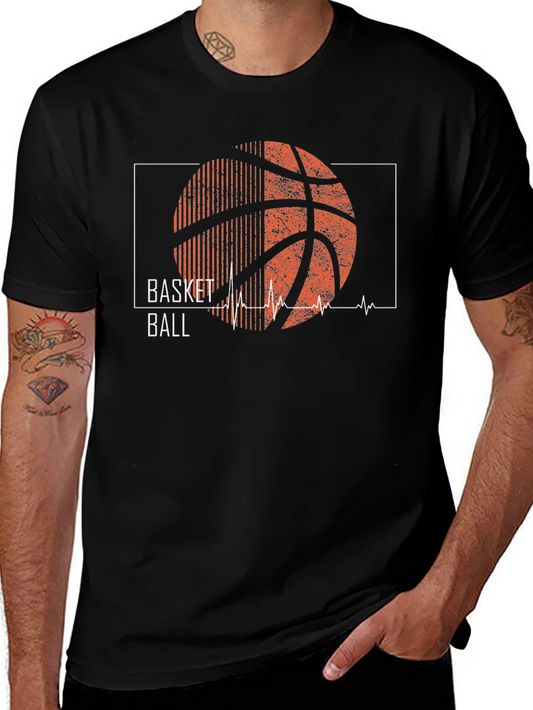 Basketball Heartbeat Graphic T-Shirt