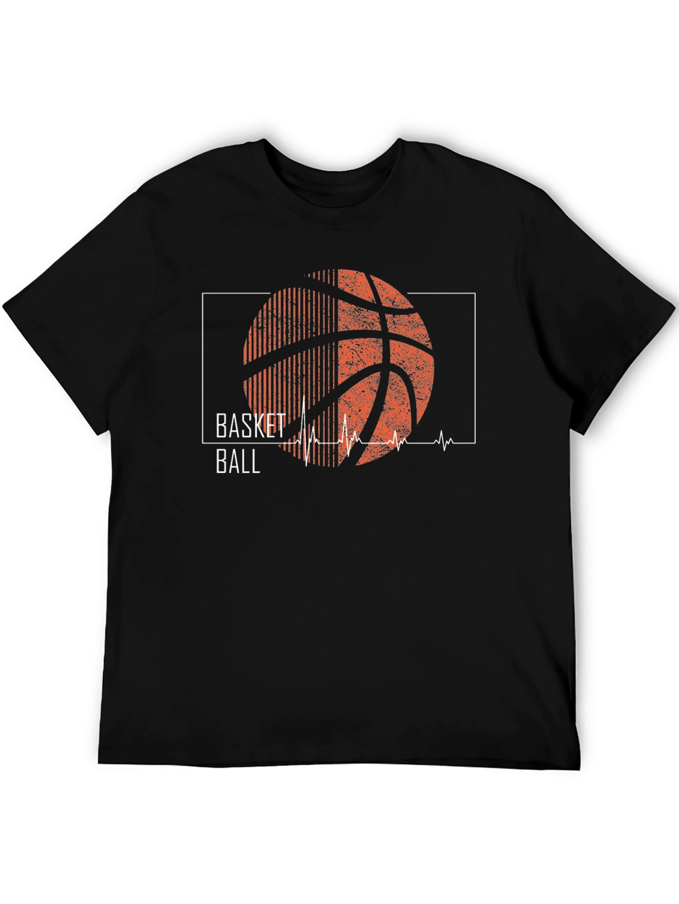 Basketball Heartbeat Graphic T-Shirt