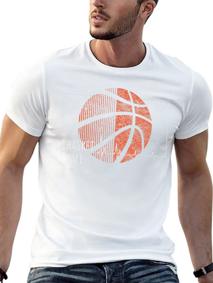 Basketball Heartbeat Graphic T-Shirt