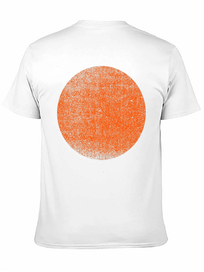 Abstract Orange Circle Graphic Tee