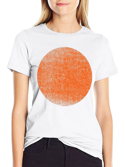 Abstract Orange Circle Graphic Tee