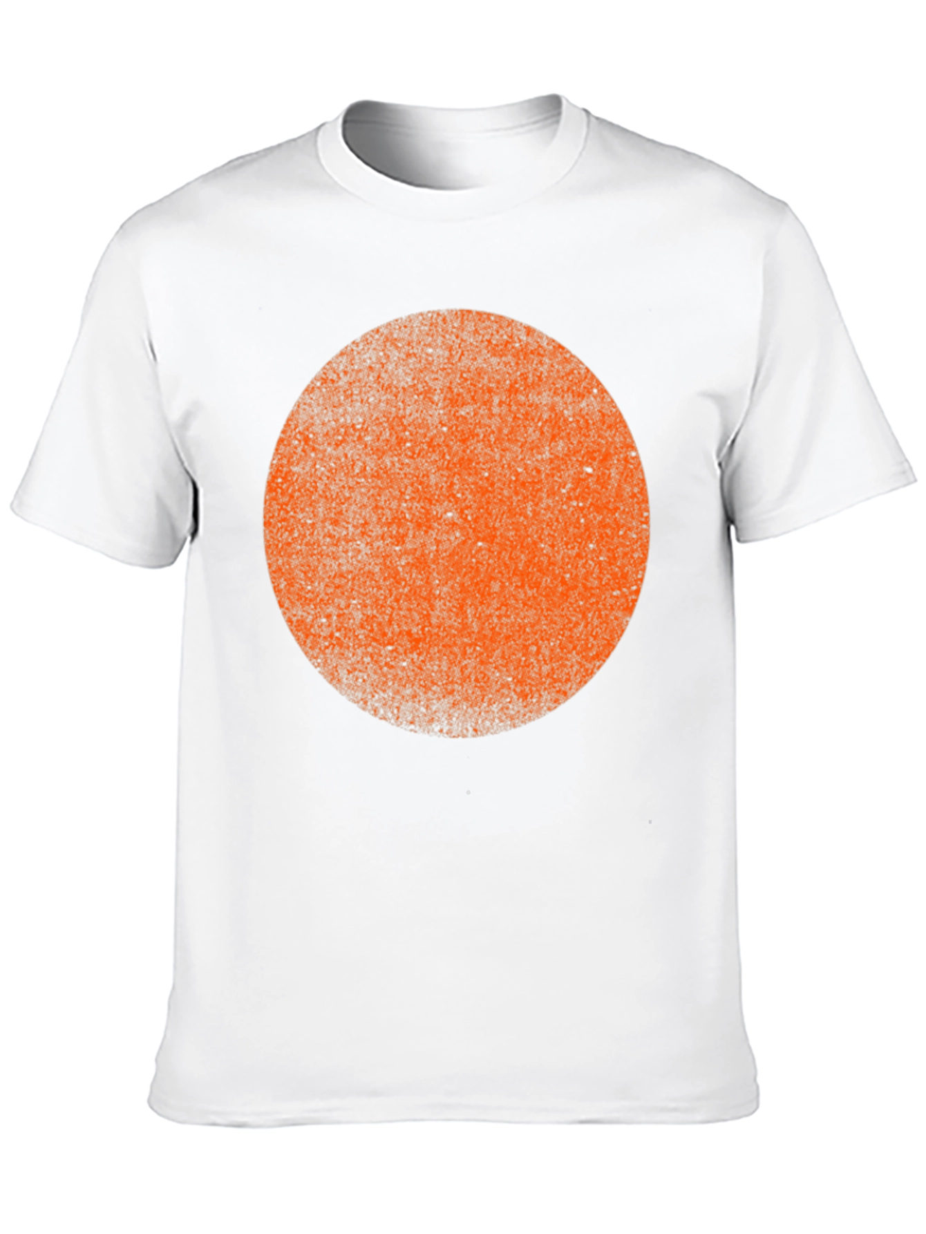 Abstract Orange Circle Graphic Tee