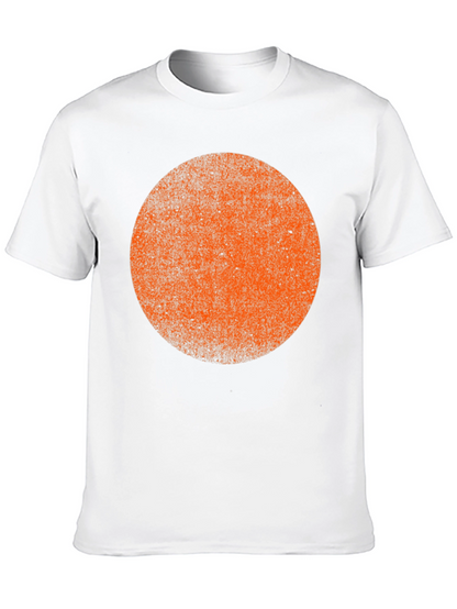 Abstract Orange Circle Graphic Tee
