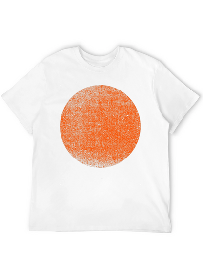 Abstract Orange Circle Graphic Tee
