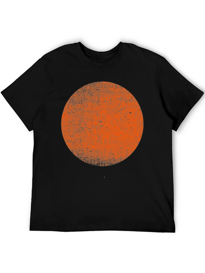 Abstract Orange Circle Graphic Tee