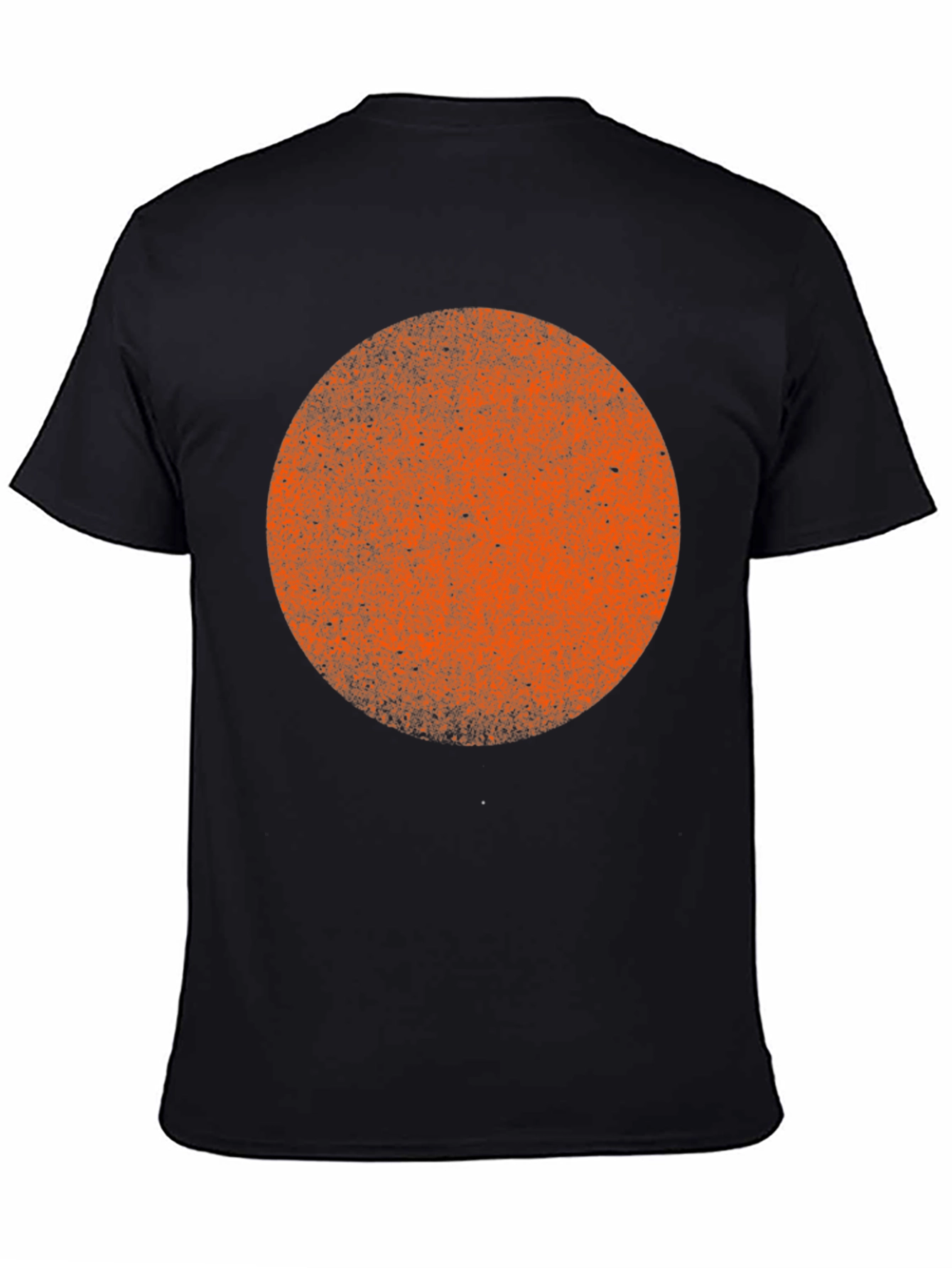 Abstract Orange Circle Graphic Tee