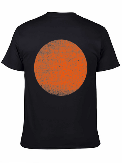 Abstract Orange Circle Graphic Tee