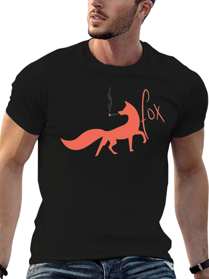 Smoking Fox Graphic Tee - Unique Design