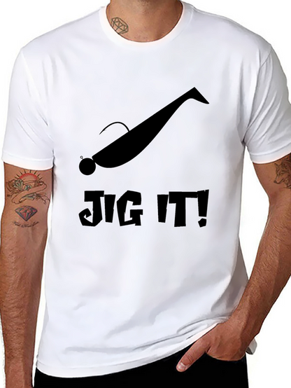 Jig It! Fishing Lure Black Graphic T-Shirt