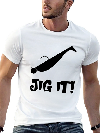 Jig It! Fishing Lure Black Graphic T-Shirt