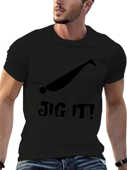 Jig It! Fishing Lure Black Graphic T-Shirt