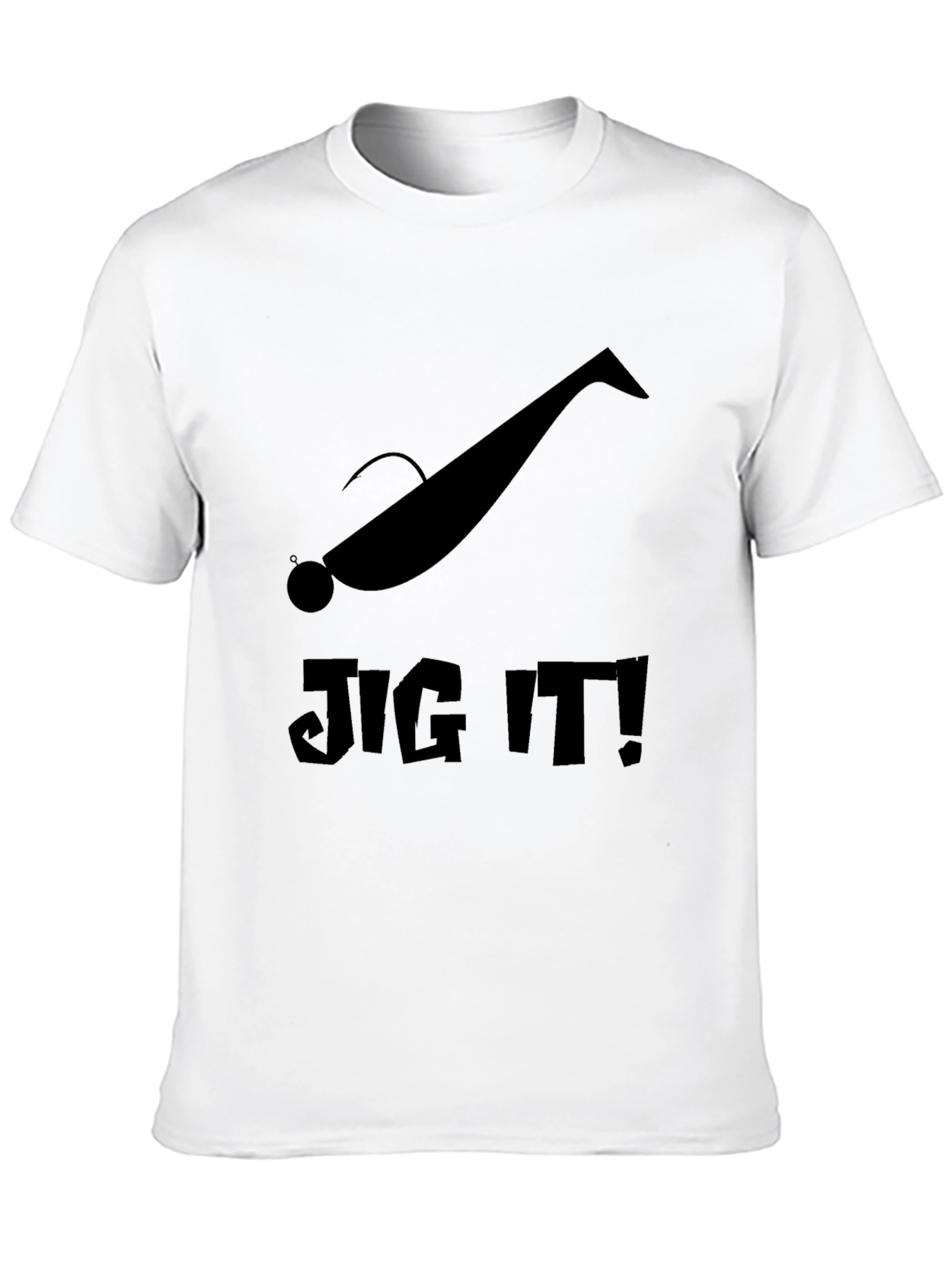 Jig It! Fishing Lure Black Graphic T-Shirt