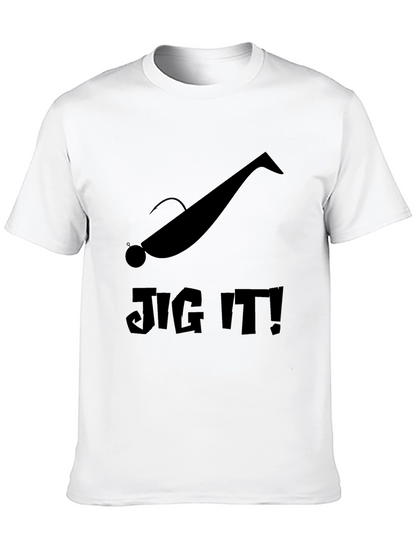 Jig It! Fishing Lure Black Graphic T-Shirt