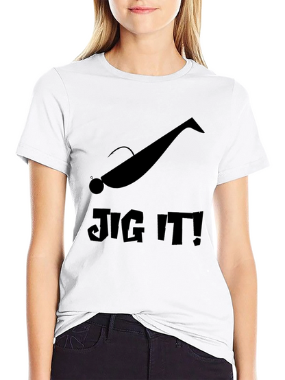 Jig It! Fishing Lure Black Graphic T-Shirt