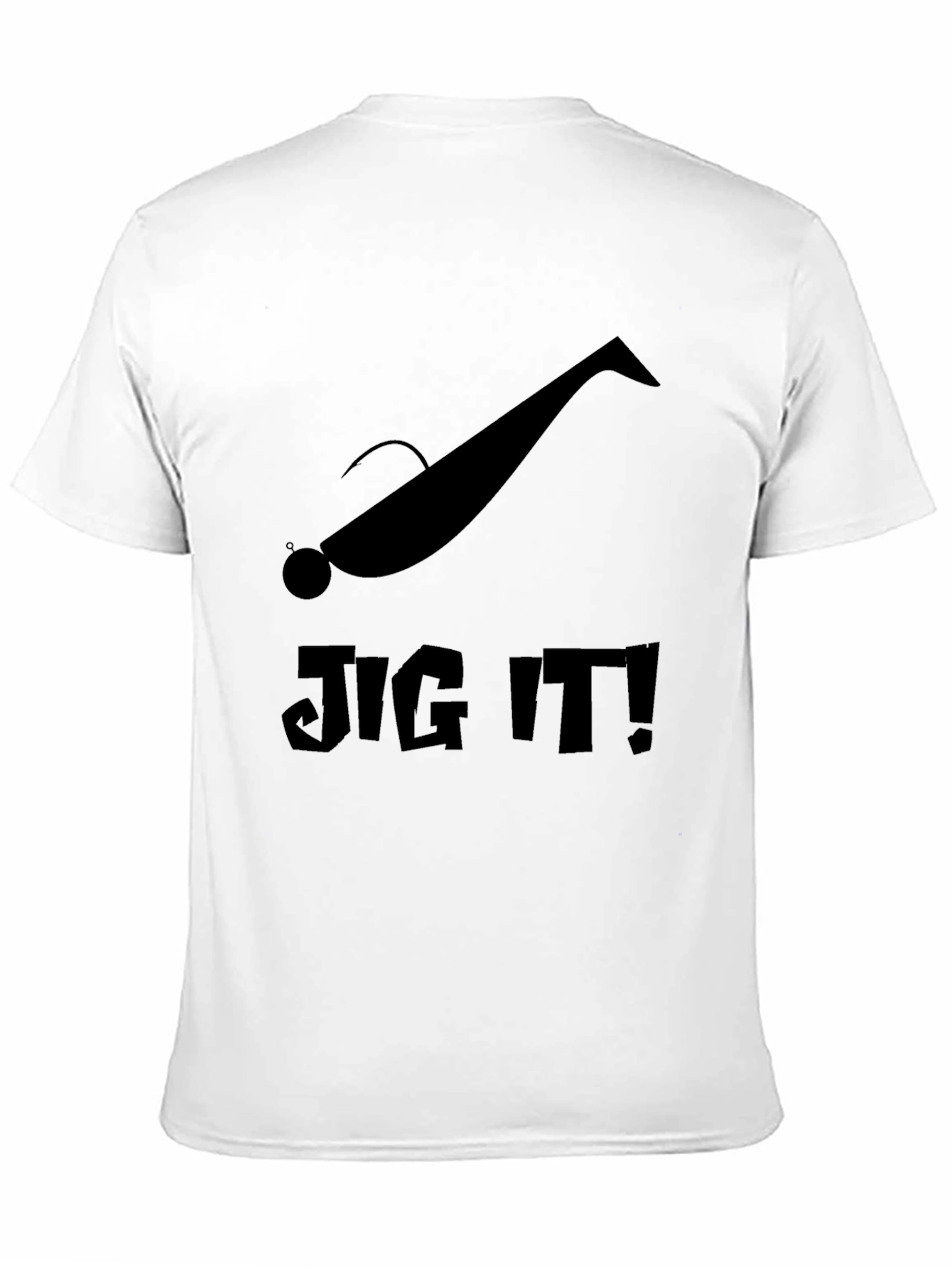 Jig It! Fishing Lure Black Graphic T-Shirt