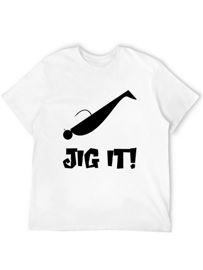 Jig It! Fishing Lure Black Graphic T-Shirt