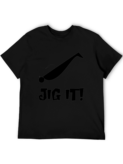 Jig It! Fishing Lure Black Graphic T-Shirt