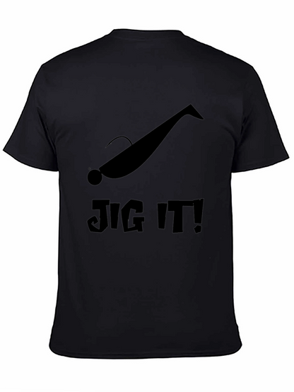 Jig It! Fishing Lure Black Graphic T-Shirt