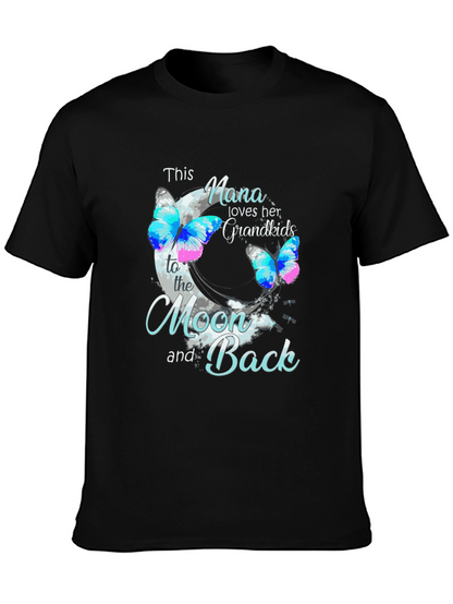 Nana Loves Her Grandkids Black T-Shirt