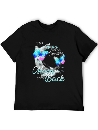 Nana Loves Her Grandkids Black T-Shirt