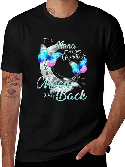 Nana Loves Her Grandkids Black T-Shirt
