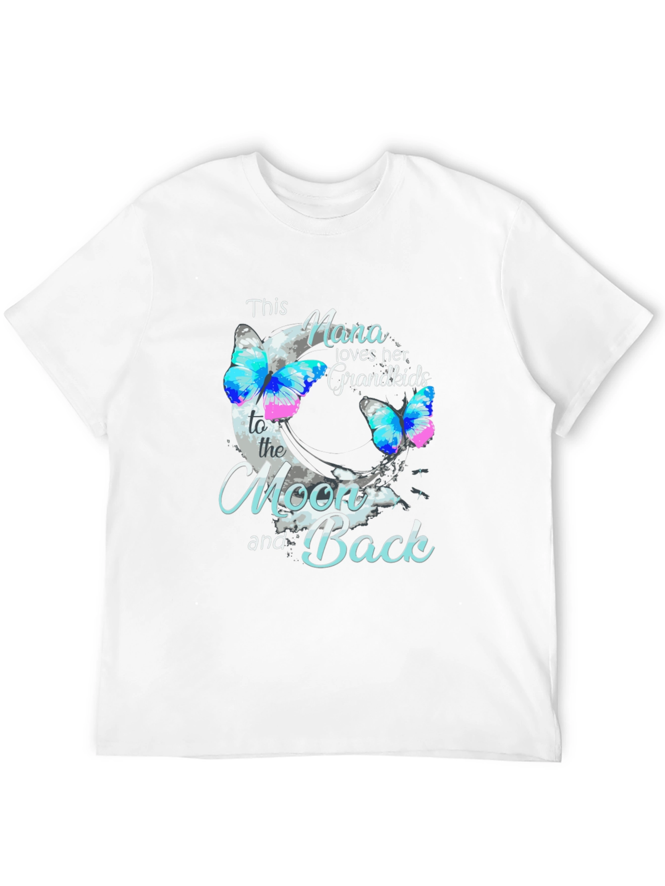 Nana Loves Her Grandkids Black T-Shirt