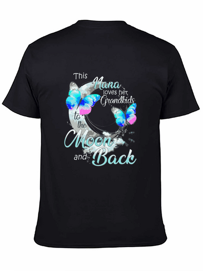 Nana Loves Her Grandkids Black T-Shirt